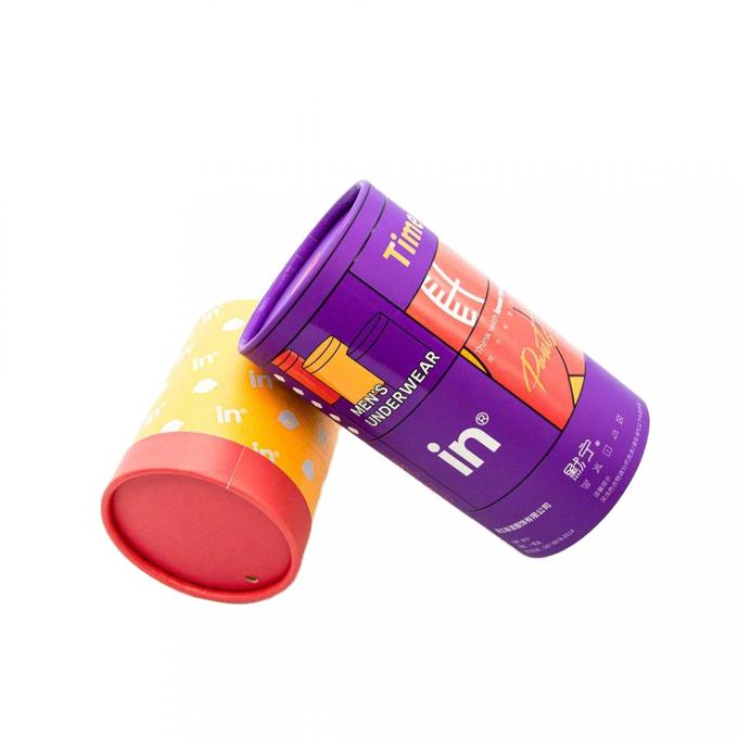 Logo cetak khusus berkualitas tinggi tabung kardus bulat kado selendang kaus kaki kaos handuk pembungkus kertas tabung pakaian 0