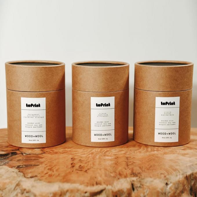 Kemasan tabung kertas kraft tersegel silinder, tabung kaleng kertas food grade untuk makanan bubuk dapat disesuaikan 1