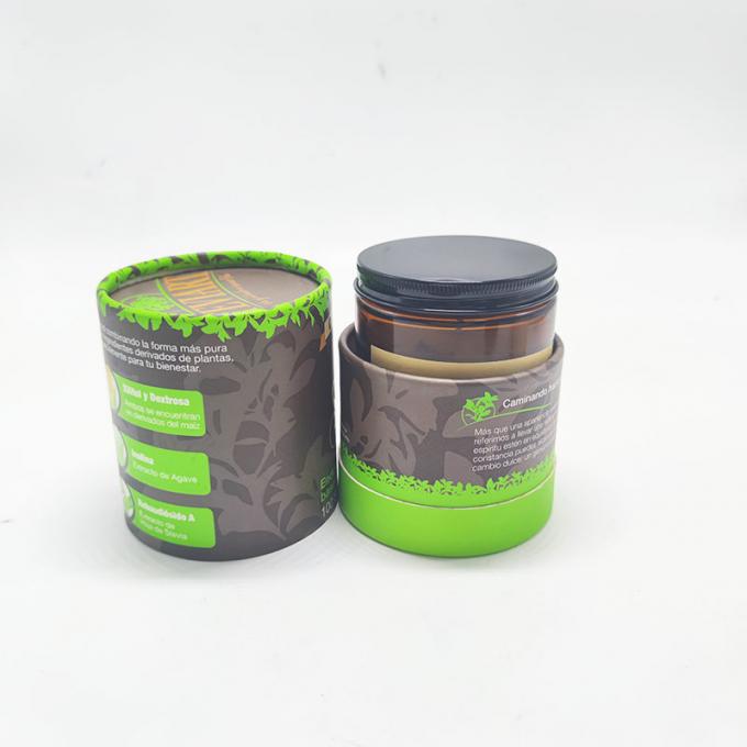 Kemasan tabung kertas kraft tersegel silinder, tabung kaleng kertas food grade untuk makanan bubuk dapat disesuaikan 8