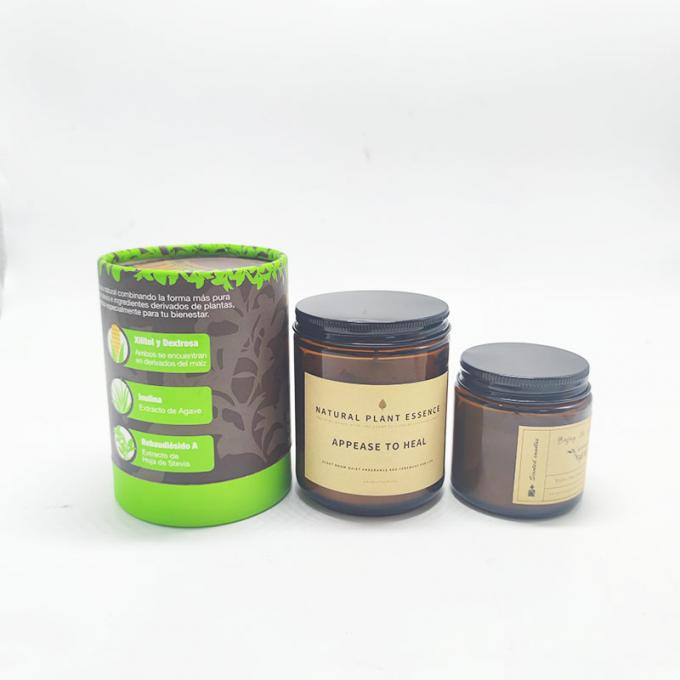 Kemasan tabung kertas kraft tersegel silinder, tabung kaleng kertas food grade untuk makanan bubuk dapat disesuaikan 9