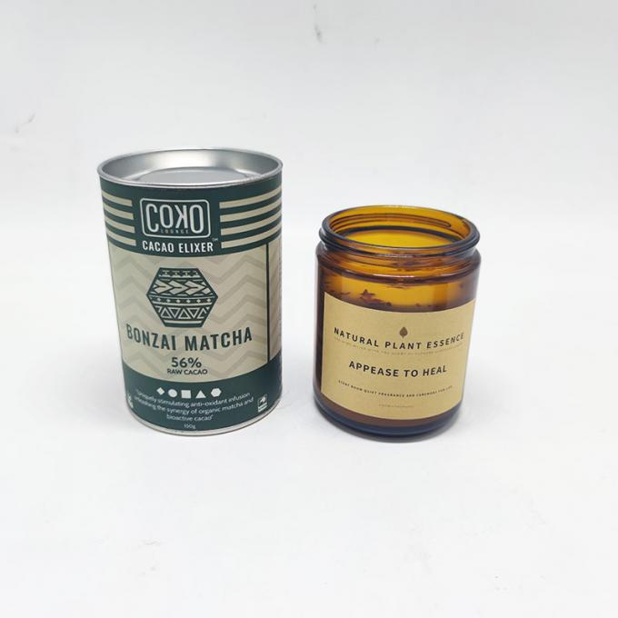 Kemasan tabung kertas kraft tersegel silinder, tabung kaleng kertas food grade untuk makanan bubuk dapat disesuaikan 11