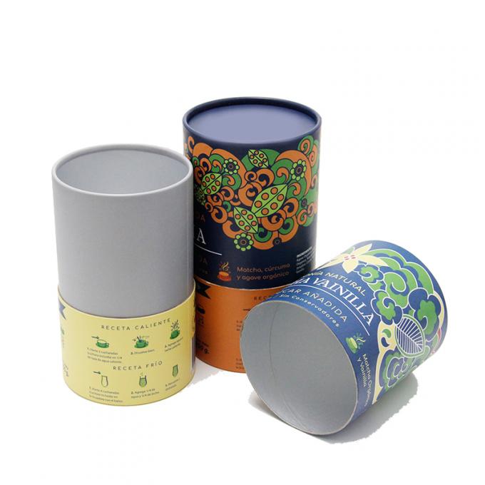 Kemasan tabung kertas kraft tersegel silinder, tabung kaleng kertas food grade untuk makanan bubuk dapat disesuaikan 18