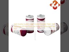 High Quality Custom Logo Circular Cylinder Paper Tube Packaging Gift Box Food Can for   Spice Coffee Bean Tea Nut