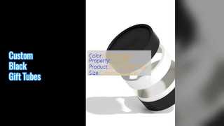 Custom Black Gift Paper Tube Packaging