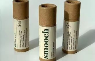 5ml Push Up Paper Tube Empty Lip Balm Tubes Glossy Surface CMYK Printing