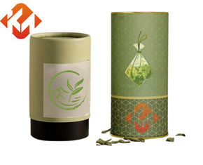 Luxury Food Grade Paper Can Soft Touch Cardboard Tube Tea Packaging Portable