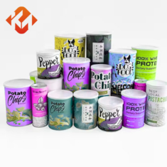 Easy Pull Ring Lid Paper Can Packaging Box for Powder Milk Coffee  Sugar Nuts Powder for Sugar Chocolate
