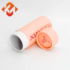 Customized luxury hot stamping printing cylindrical cardboard lip balm cosmetic paper tube skin care essential oil tube box