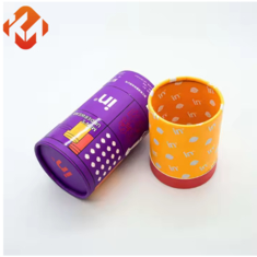 Custom printed logo high quality round cardboard cylinder gift scarf socks T-shirt towel wrapping paper tube clothing