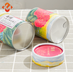 Customizable logo printing metal tins aluminum peel off lid paper tins tea boxes packaging tubes