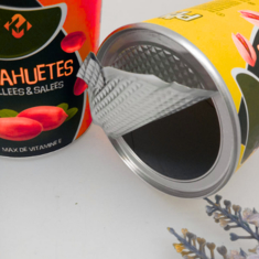 Customizable quality cans, OEM logo cans, 16 oz peanut/chestnut/pistachio easy-open paper cans