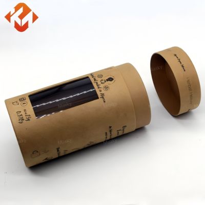 Customized bulk tea paper tube packaging, round tea paper tubes with transparent windows and hollow design.