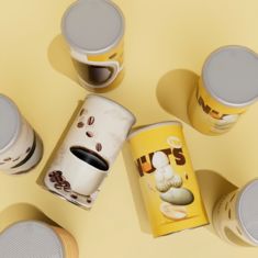 Air Tight Coffee Powder Round Paper Tube Packaging for Protein Powder Packaging Container