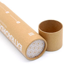 Cylindrical Kraft Paper Tube Container Packaging Box for Clothing T-shirt Custom Logo Printing Biodegradable