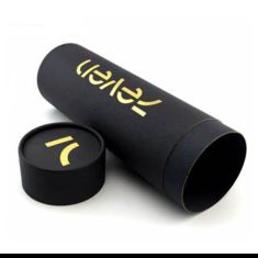 Custom Size Sealed Lipstick Paper Tube Box Luxury Printed Kraft Black Cosmetic Paper Packaging Tube