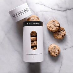 Custom eco-friendly packaging for biscuits round cylindrical food grade cardboard tube