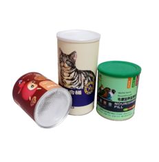 Custom Printed Cardboard Pet Dog/Cat/Bird Food Nutritional Supplement Paper Tube Jar Box