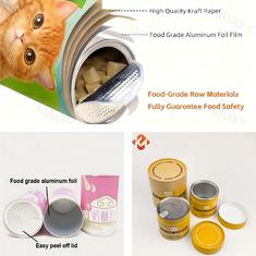 Customized pet food paper can packaging products snack granule packaging