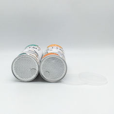 Custom printed sealed paper tube with easy open lid for powder packaging food grade eco-friendly can container