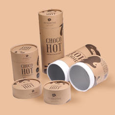 Food-grade paper tube boxes, custom-made round packaging, tea paper tubes, environmentally friendly packaging.