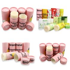 Push-type lip balm deodorant packaging paper tube custom environmentally friendly biodegradable container