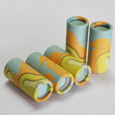 Push-type solid perfume deodorant, tube packaging container, kraft paper lip balm box