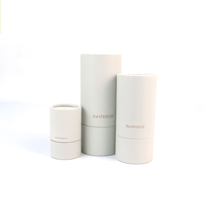 Biodegradable paper tube packaging; lipsticks and lip balms can be customized with logos.