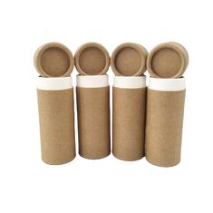 Push-type lip balm, lipstick, deodorant, kraft paper tube biodegradable packaging, cardboard.