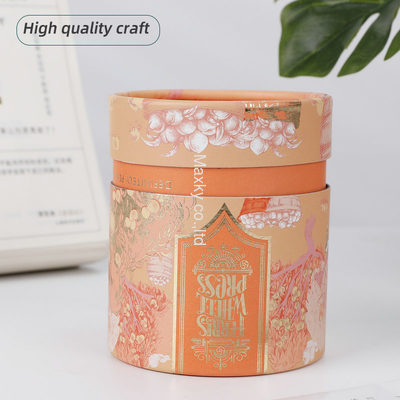 Customized high-end cylindrical eco-friendly cosmetic essential oil kraft paper tube packaging