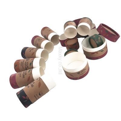 Biodegradable cosmetic container push rod antiperspirant stick cylindrical paper tube