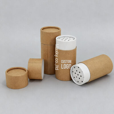 Food-grade cylindrical powder sieve, spice powder paper can/box, kraft paper shaker packaging