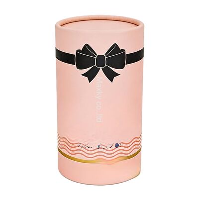 Eco-friendly paper tube packaging for cosmetics, custom printing available.