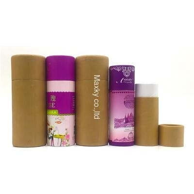 Customized skincare essential oil paper tube packaging; purple or other desired colors are available.