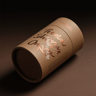 Premium tea cylinder kraft paper transport tube cardboard coffee paper cans, custom sizes available.
