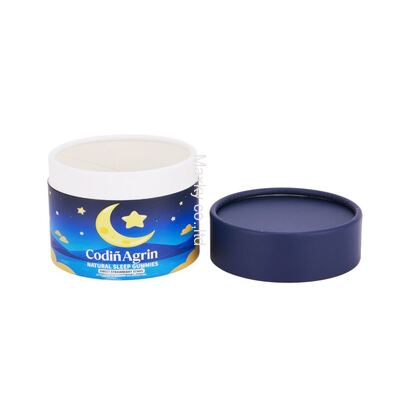 Eco Friendly Health Supplement Packaging Paper Tube Cylinder Gift Box Custom Logo Custom Color Bread Chocolate