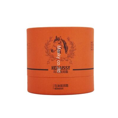 Biodegradable Cylinder Paper Tube Packaging Custom Color for Horse Oil Skincare Cream Moisturizing Repair