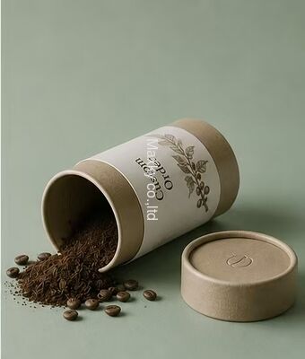 Eco Kraft Paper Canisters for Coffee Powder and Tea Packaging
