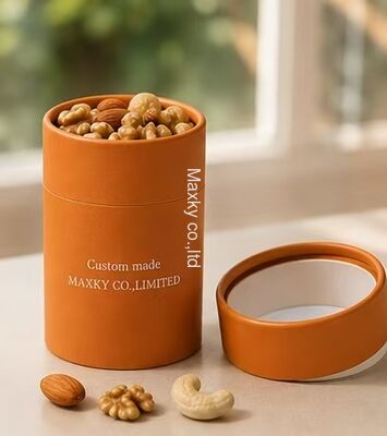 Food Safe Kraft Paper Canisters for Nuts Candy and Tea Storage