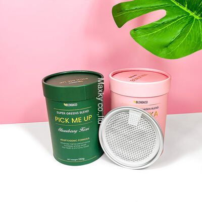 Custom Printed Paper Can with Peelable Lid for Powder Packaging