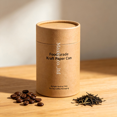 Food Grade Kraft Paper Can - Airtight Sealing Tube For Tea Coffee Packaging
