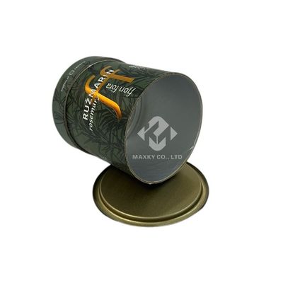 Anti Rust Custom Paper Tube Packaging With Metal Lid Barrier Protection Durable