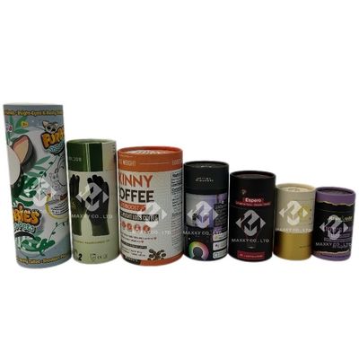 Food Grade Custom Paper Tube Packaging Waterproofing Moisture Resistance