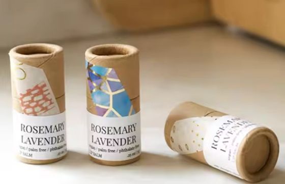 Cylindrical Eco Friendly Paper Tube Packaging Food Grade For Skincare