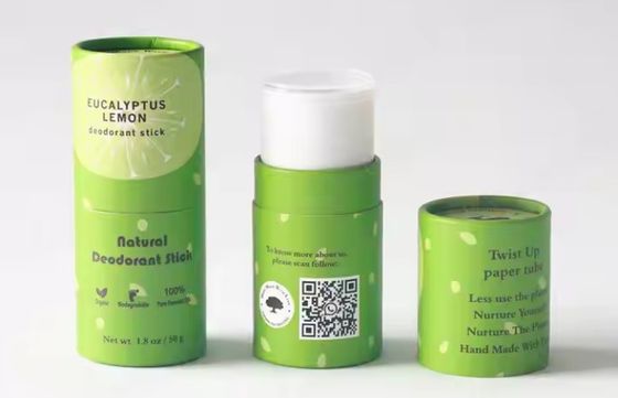 Structural Integrity Push Up Paper Tube Sustainable Kraft Paper Deodorant Tubes