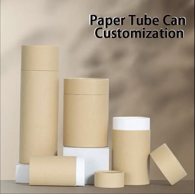 Food Grade Kraft Paper Cylinder Containers Mildew Resistance Healthy