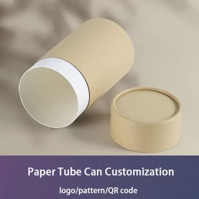 Food Grade Kraft Paper Cylinder Containers Mildew Resistance Healthy