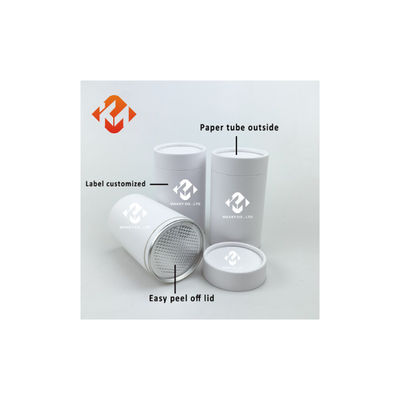 Sealed Food Grade Paper Can Coffee Tea Paper Tube With Lid Moisture Proof