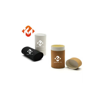 Compostable Push Up Paper Tube Oval Paper Deodorant Container Travel Friendly