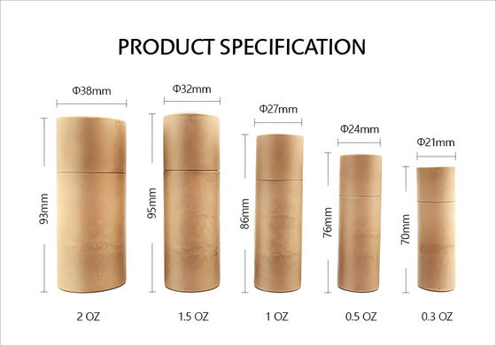 Custom Cardboard Lip Balm Tube UV Protection Sustainable Multifunctional