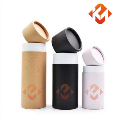 Customizable Cosmetic Paper Tube Packaging Eco Friendly Sustainable Kraft Paper Cylinder Containers
